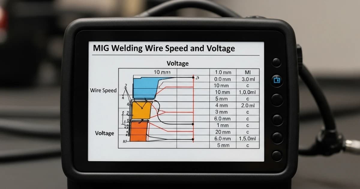 MIG Welding Wire Speed and Voltage Chart Guide